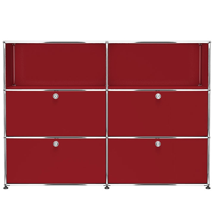 Aparador Haller Módulo 6 High 4 P Rojo Rubí ERF