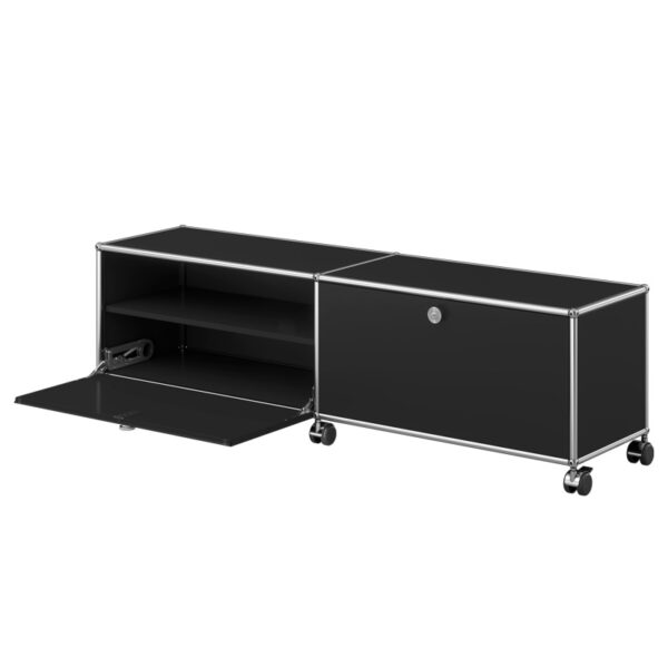 Mueble Auxiliar Haller 2 Wheels Negro Grafito ERF-345626