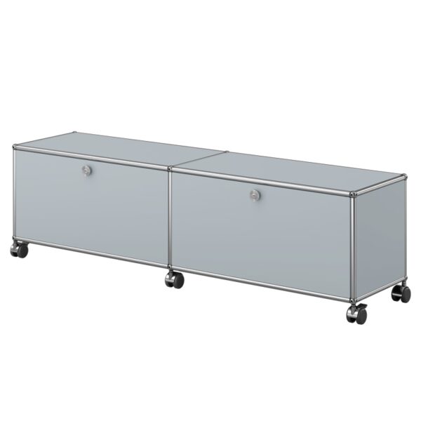 Mueble Auxiliar Haller 2 Wheels Plateado Mate ERF-345581