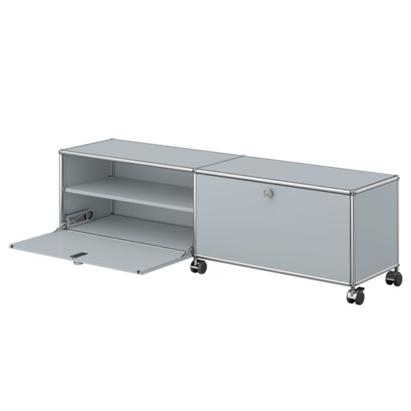 Mueble Auxiliar Haller 2 Wheels Plateado Mate ERF-345582