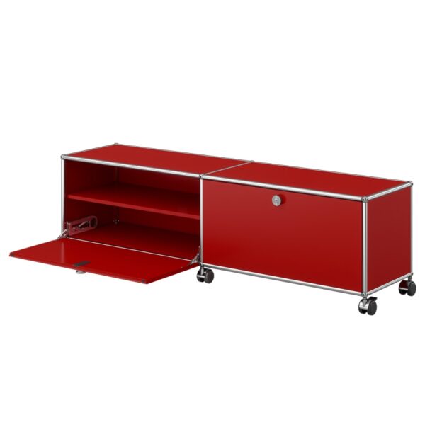 Mueble Auxiliar Haller 2 Wheels Rojo Rubí ERF-345606