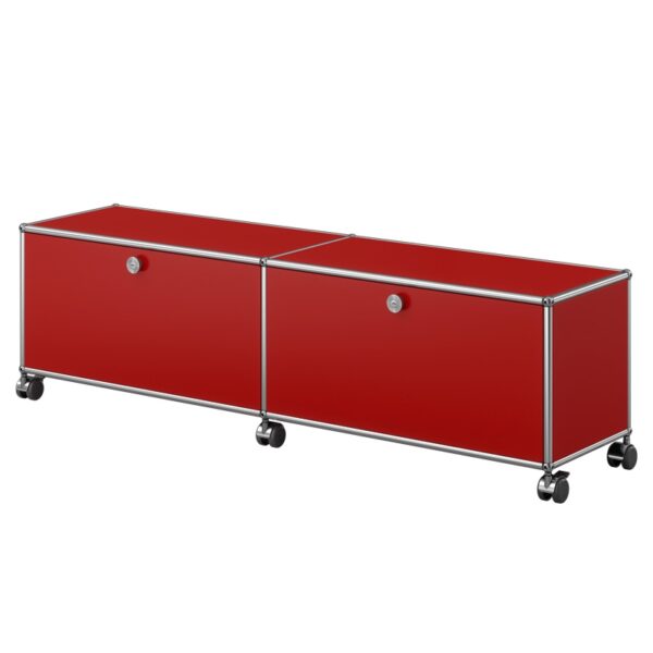 Mueble Auxiliar Haller 2 Wheels Rojo Rubí ERF-345607