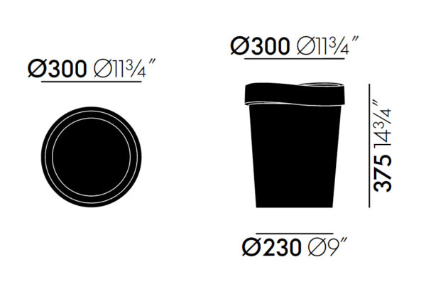 Papelera Happy Bin Basic Dark L ER-263945