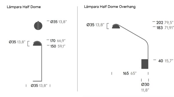Lámpara Half Dome-265845