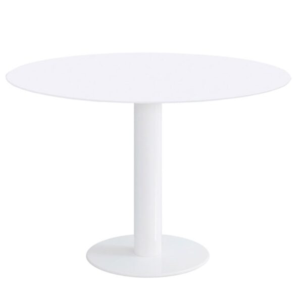 Mesa Zero Round Madera Lacado Blanco ER-0