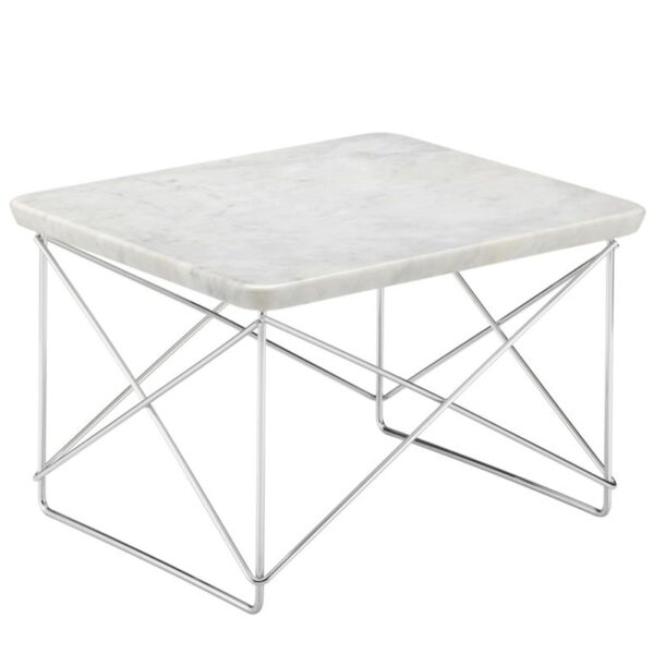 Mesa Occasional LTR Mármol Claro - Base Cromada ER-0