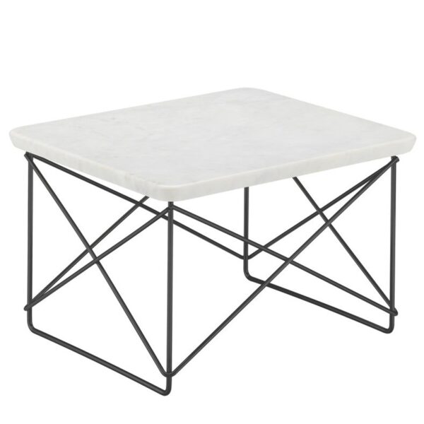 Mesa Occasional LTR Mármol Claro - Base Negro ER-0