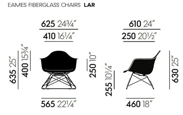 Sillón Eames Plastic LAR Basic Dark / Piedra ER-269674