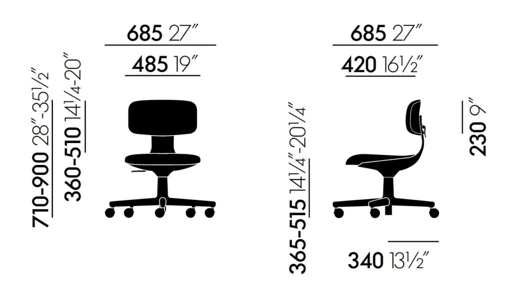 Silla Rookie Negro / Coñac ER-290739
