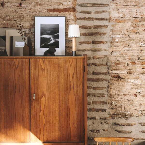Básica Mínima Table Lamp Beige Cardborad QD -319942