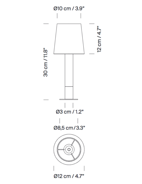 Lámpara Básica Mínima Table Cartulina Beige ER-319938