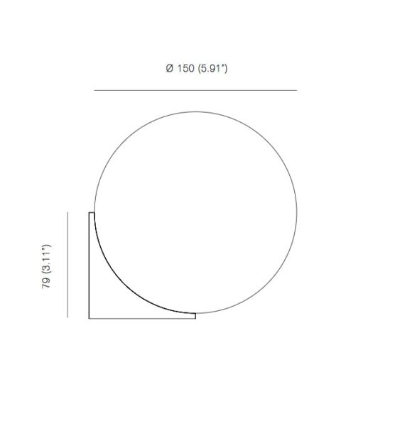 Lámpara Architectural Collection Wall Single Latón Pulido ER-341728