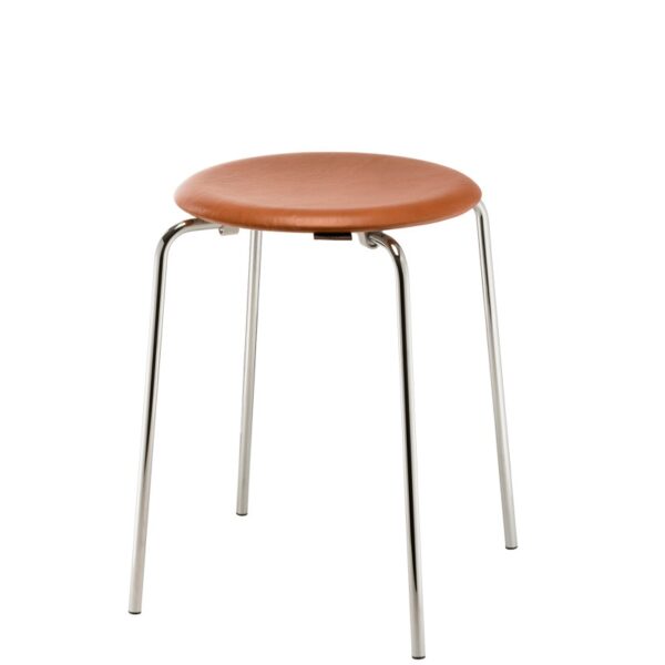 Taburete Dot Piel Wild Nogal / Cromado ER-0