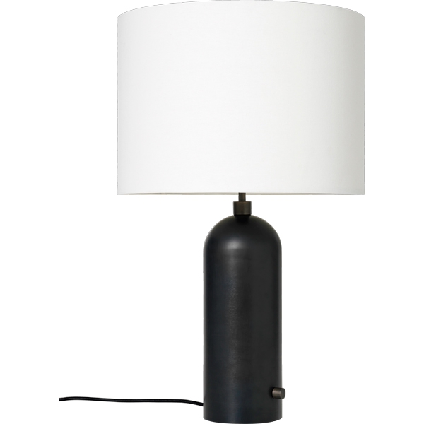 Lámpara Gravity Table Acero Negro Difusor Blanco ER-0