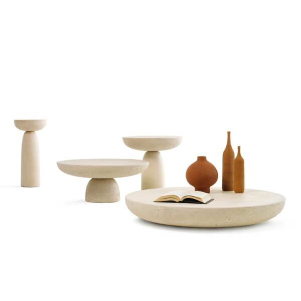 Mesa Olo Ø500 x Al:470 mm Hormigón Marfil-343024