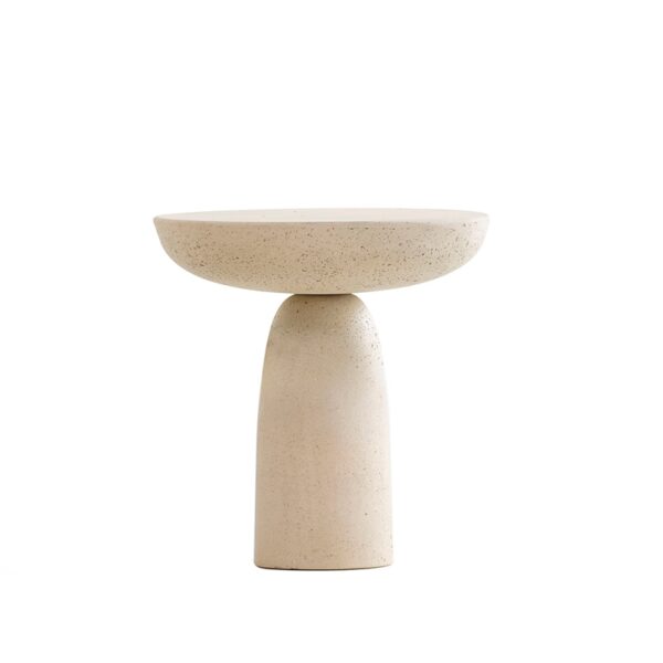 Mesa Olo Ø500 x Al:470 mm Hormigón Marfil-0