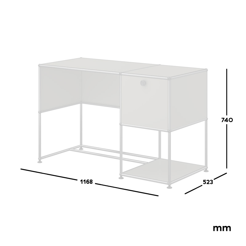 Escritorio Homeoffice 07 Gris Claro ERF-345211