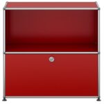 Aparador Haller Módulo 2 High 1 Door Rojo Rubí ERF