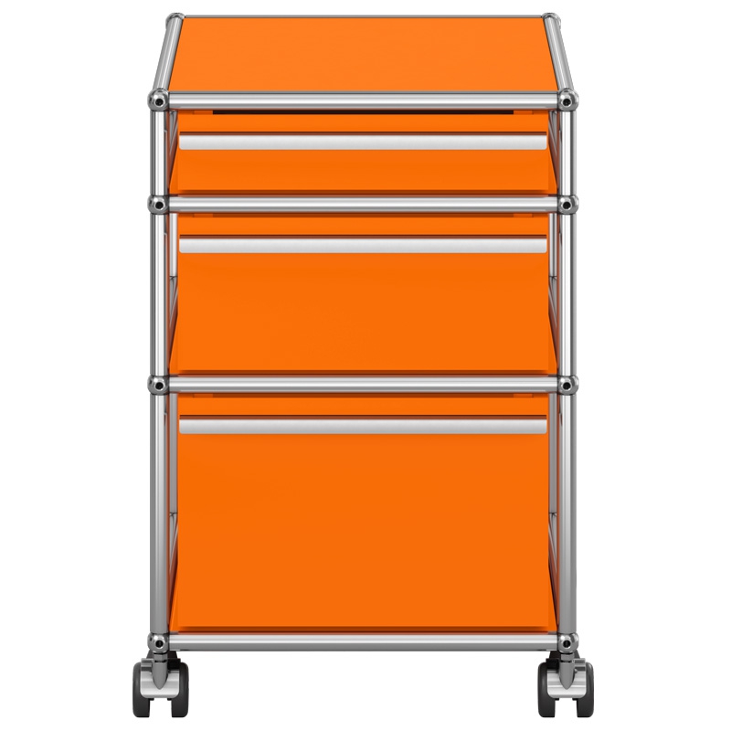 Cajonera Haller 3 Cajones Tipo 2 Naranja Puro ERF