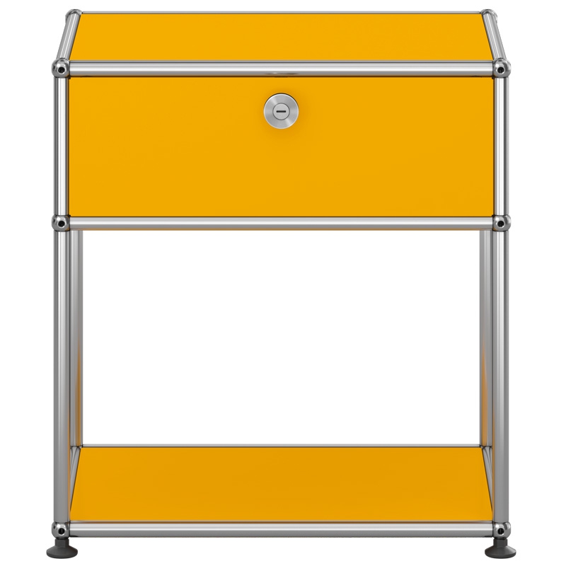 Mesa de Noche Haller 2 Amarillo Oro ERF