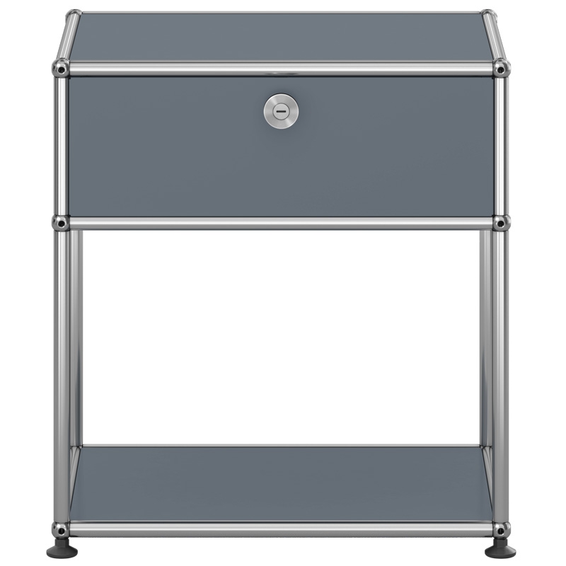 Mesa de Noche Haller 2 Gris Medio ERF
