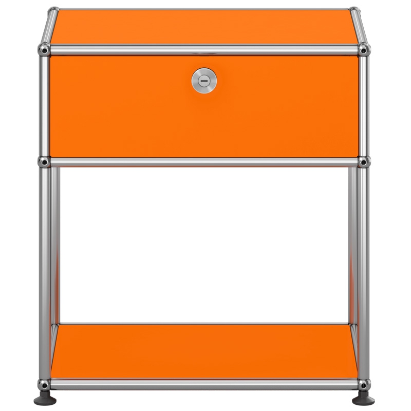 Mesa de Noche Haller 2 Naranja Puro ERF