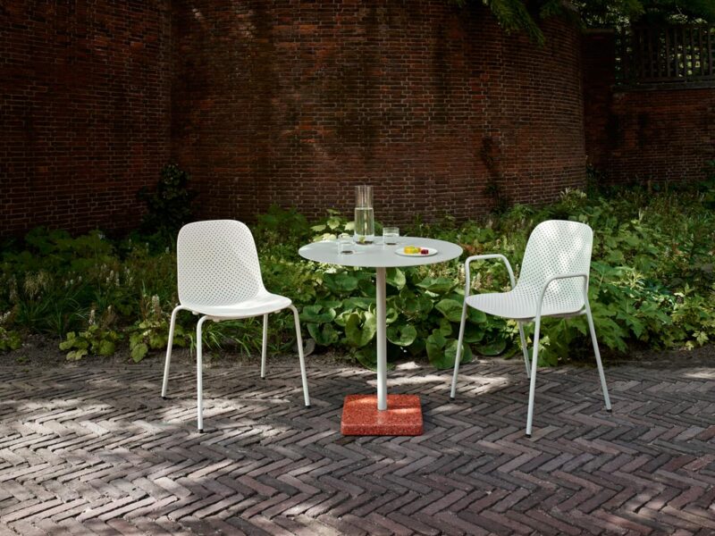 Terrazzo Round Grey Terrazzo / Anthracite Table QD-355339