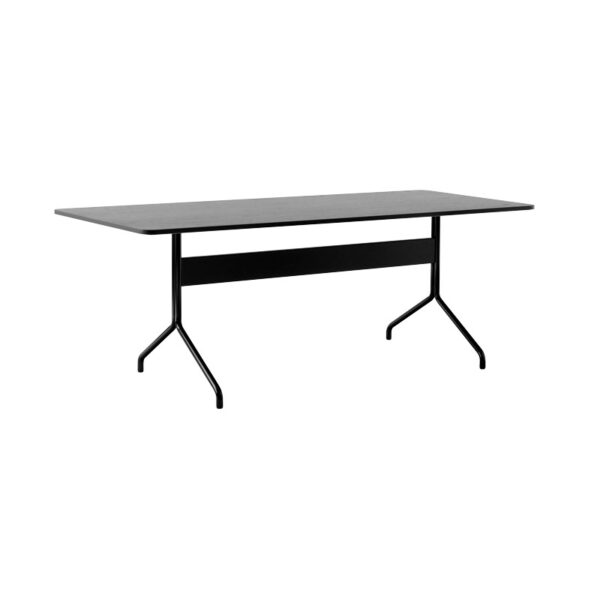 Mesa Pavilion AV19 Roble Lacado Negro - Acero Negro ERF-0