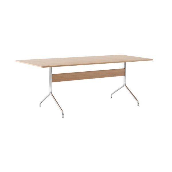 Mesa Pavilion AV19 Roble Claro Lacado - Acero Cromado ERF-0