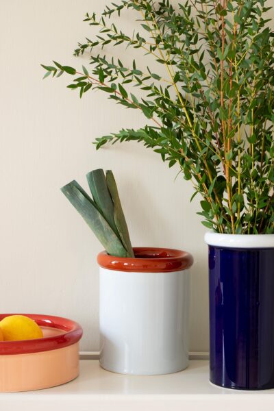 Rod Pot Dark Blue & Terracotta QD-370294