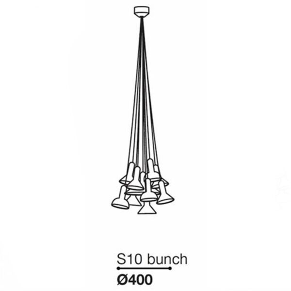 Lámpara Torch Bunch S10 Negro-380008