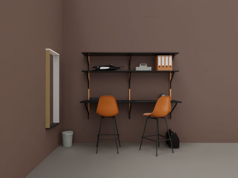 Taburete Eames Plastic RE -377636