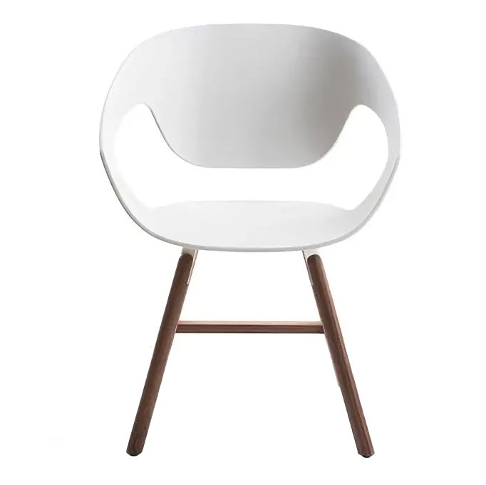 Silla Vad Blanco / Roble Teñido Nogal-0
