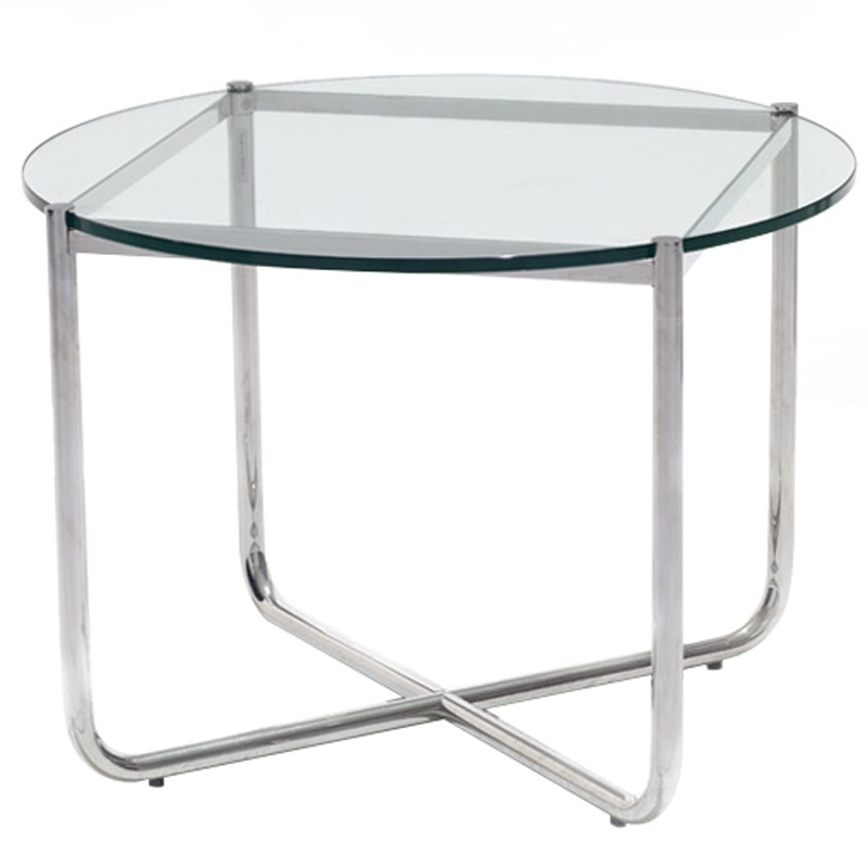 Mesa MR Low Estructura Cromo / Sobre Transparente-0