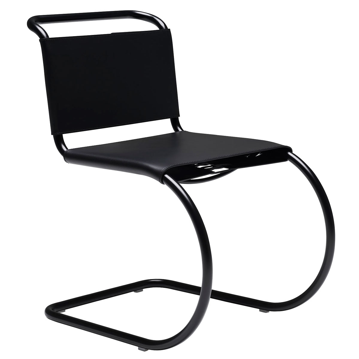 Silla MR Piel Negro / Estructura Negro