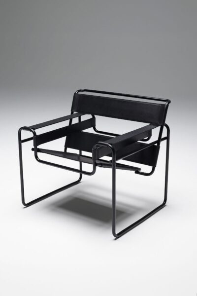 Sillón Wassily® Piel BL BLCK / Estructura Onyx Ultra Matt-381467