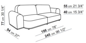 Sofá 2450 mm +6.795,36 €