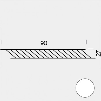 Estante Rejilla 90 x 27 cm Blanco (RAL 9002)