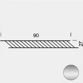 Estante Rejilla 90 x 27 cm Cromado