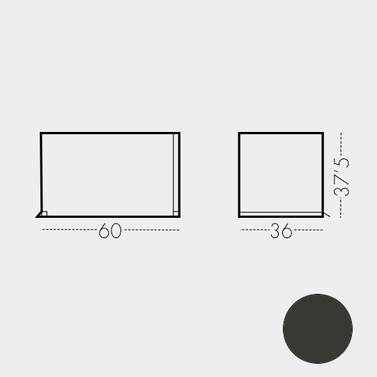 Contenedor 60 cm Negro (RAL 9004)