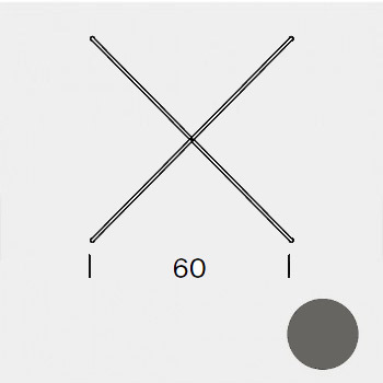 Tirantes Sujeción 60 cm Gris Antracita (RAL 7022)