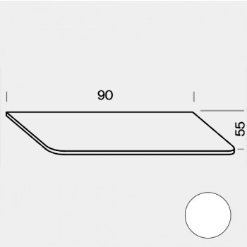 Escritorio 90 x 55 cm DM Blanco (RAL 9002)