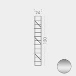 Estructura 150 x 24 cm - Cromado