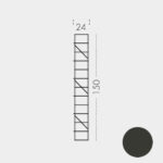 Estructura 150 x 24 cm - Negro  (RAL 9004)