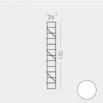 Estructura 150 x 24 cm - Blanco (RAL 9002)