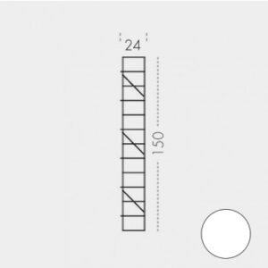Estructura 150 x 24 cm - Blanco (RAL 9002)