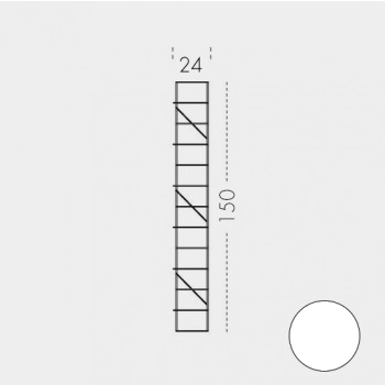 Estructura 150 x 24 cm - Blanco (RAL 9002)