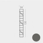Estructura 150 x 24 cm - Gris Antracita (RAL 7022)