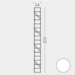 Estructura 200 x 24 cm - Blanco (RAL 9002)