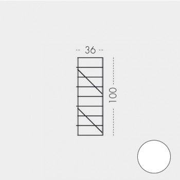 Estructura 100 x 36 cm Blanco (RAL 9002)